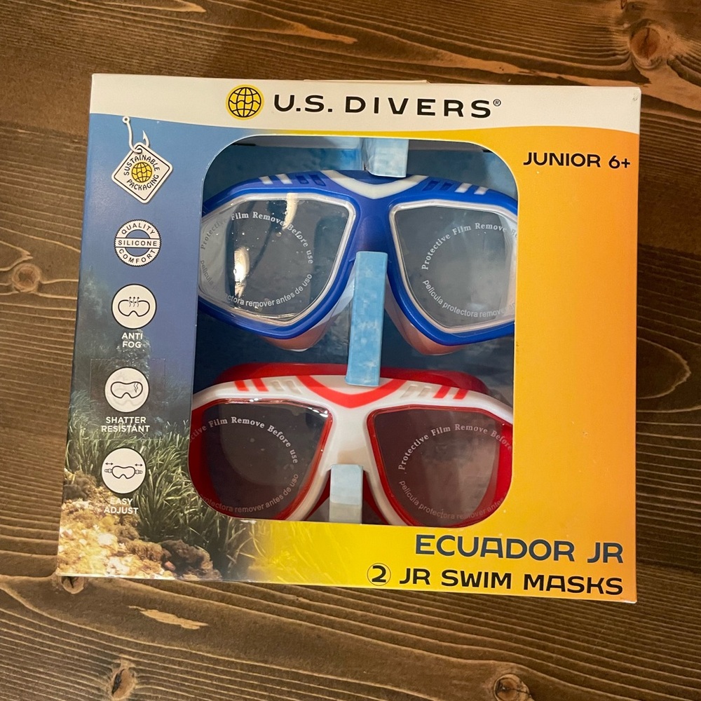 U.S. Divers Junior Swim Masks - Red and Blue